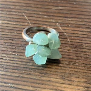 👗👗👗Green gems flower ring 👗👗👗